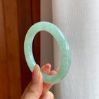 冰种晴水翡翠圆条手镯（54.3mm)（yc370374）