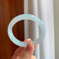 冰种带底色翡翠平安镯（54.5mm）（yc327147）