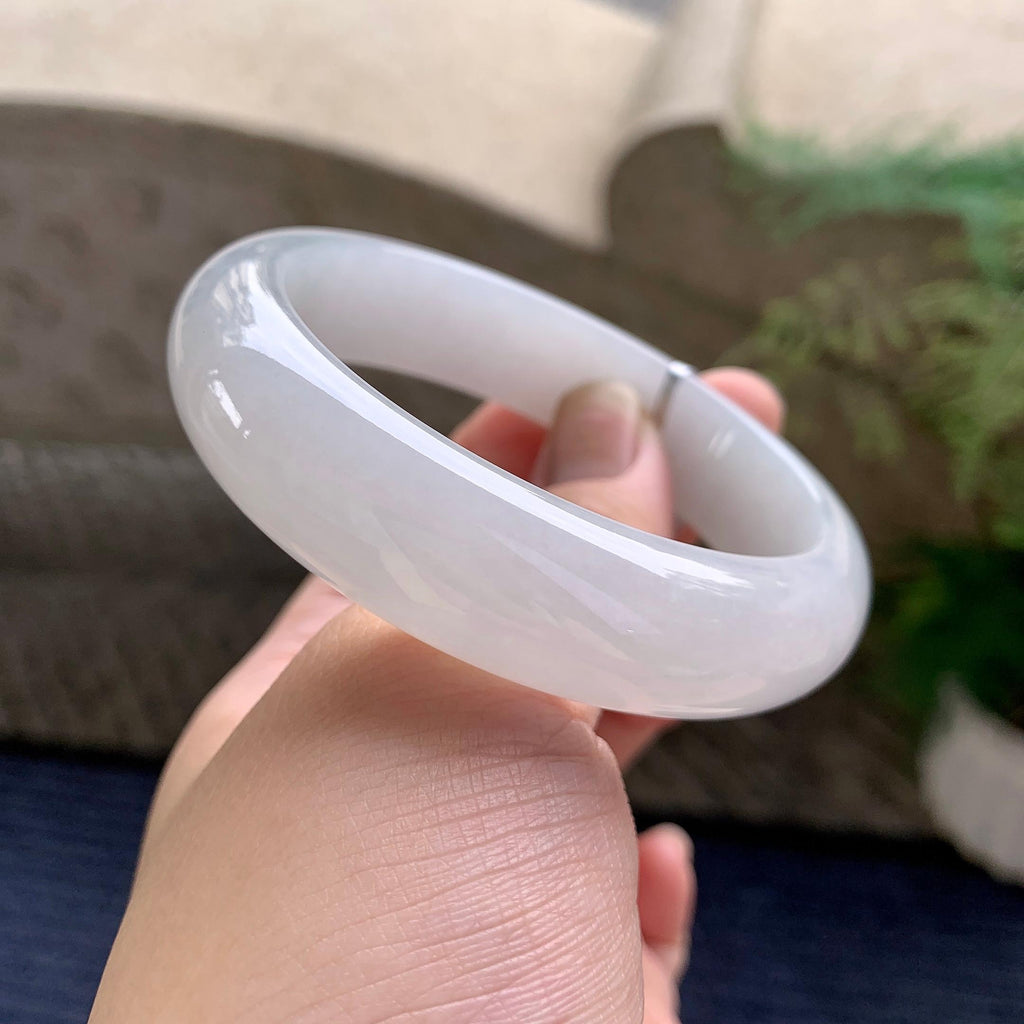 细糯种无色宽版轮胎手镯（58mm）（yc233898）