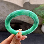 糯种满绿圆条手镯（57.7mm）（yc263454）