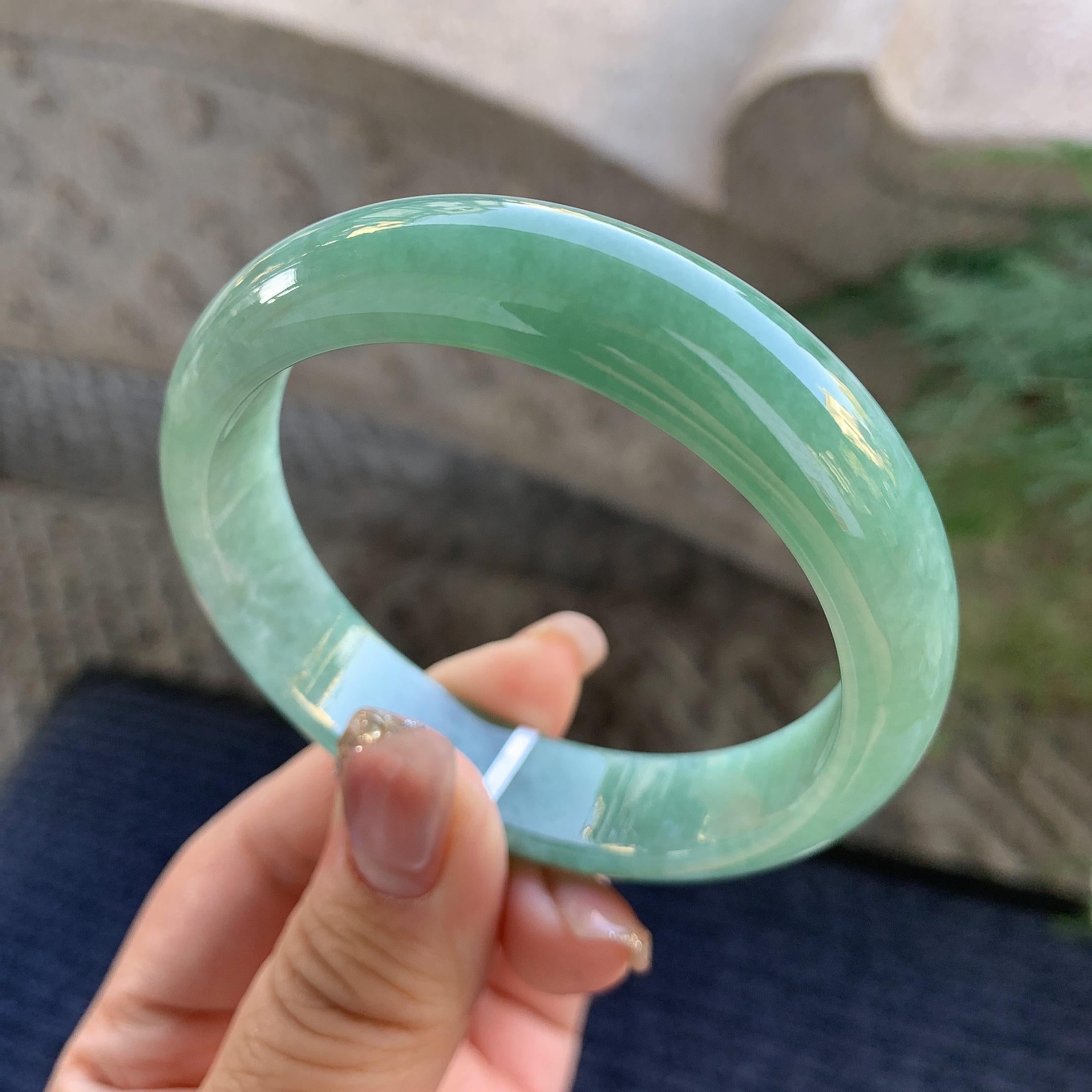 糯种晴底宽版轮胎手镯（56.6mm）（yc294654）