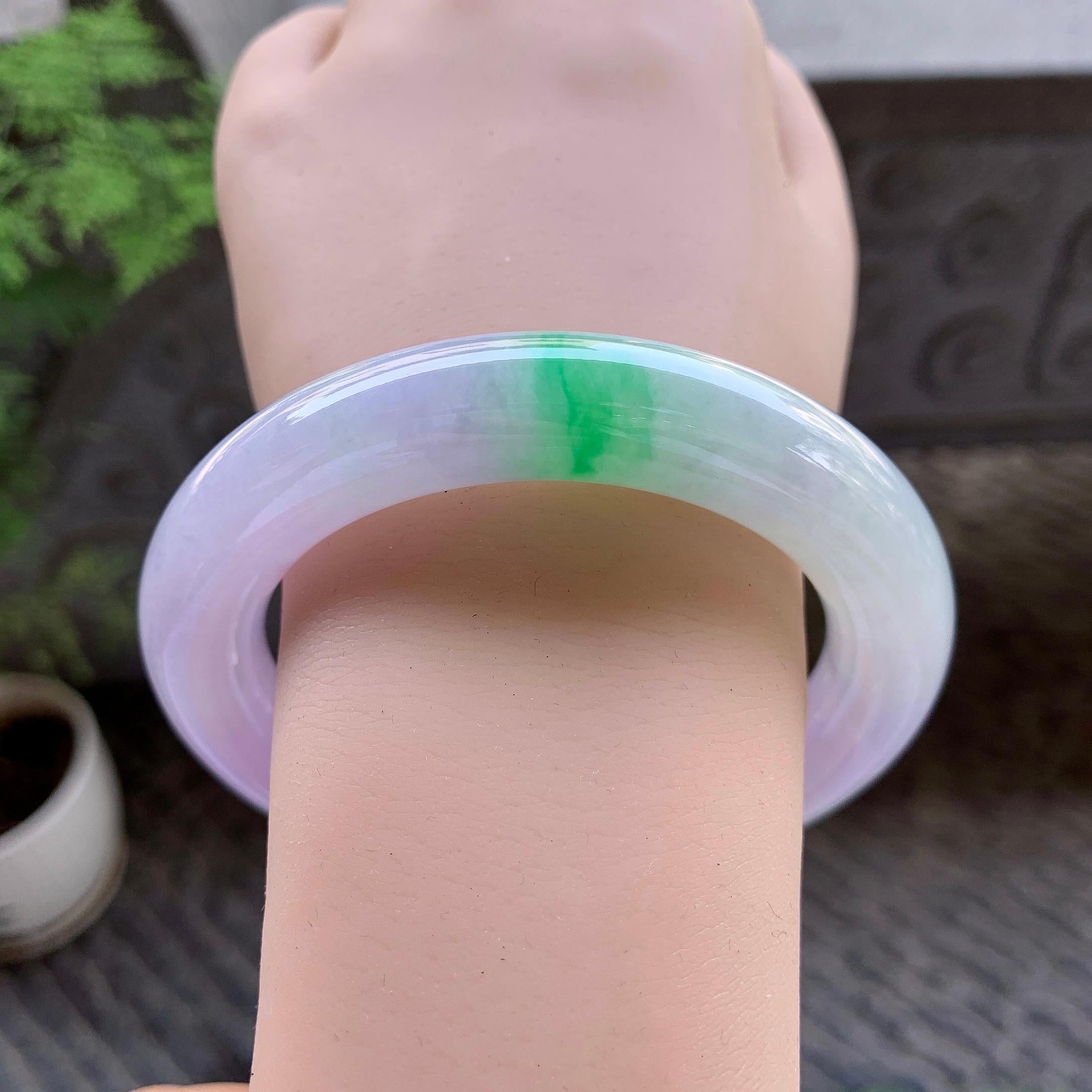 细糯种春彩圆条手镯（58.6mm）