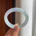 冰种淡春彩翡翠平安镯（55.2mm）（yc423074）