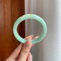 糯冰晴底洒金翡翠平安镯（56mm)（yc373890）