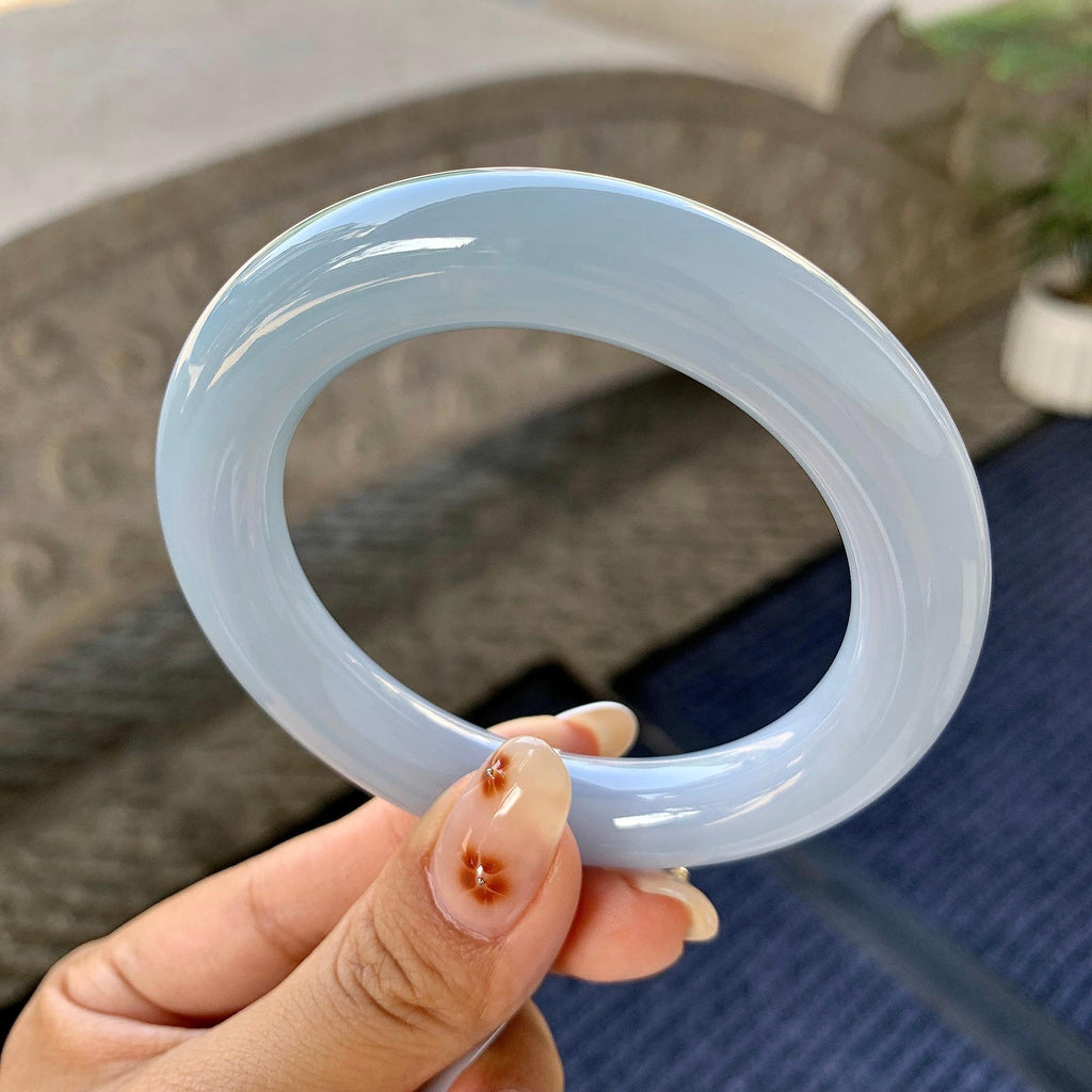 细糯种紫罗兰圆条手镯（54.4mm）（yc249407）