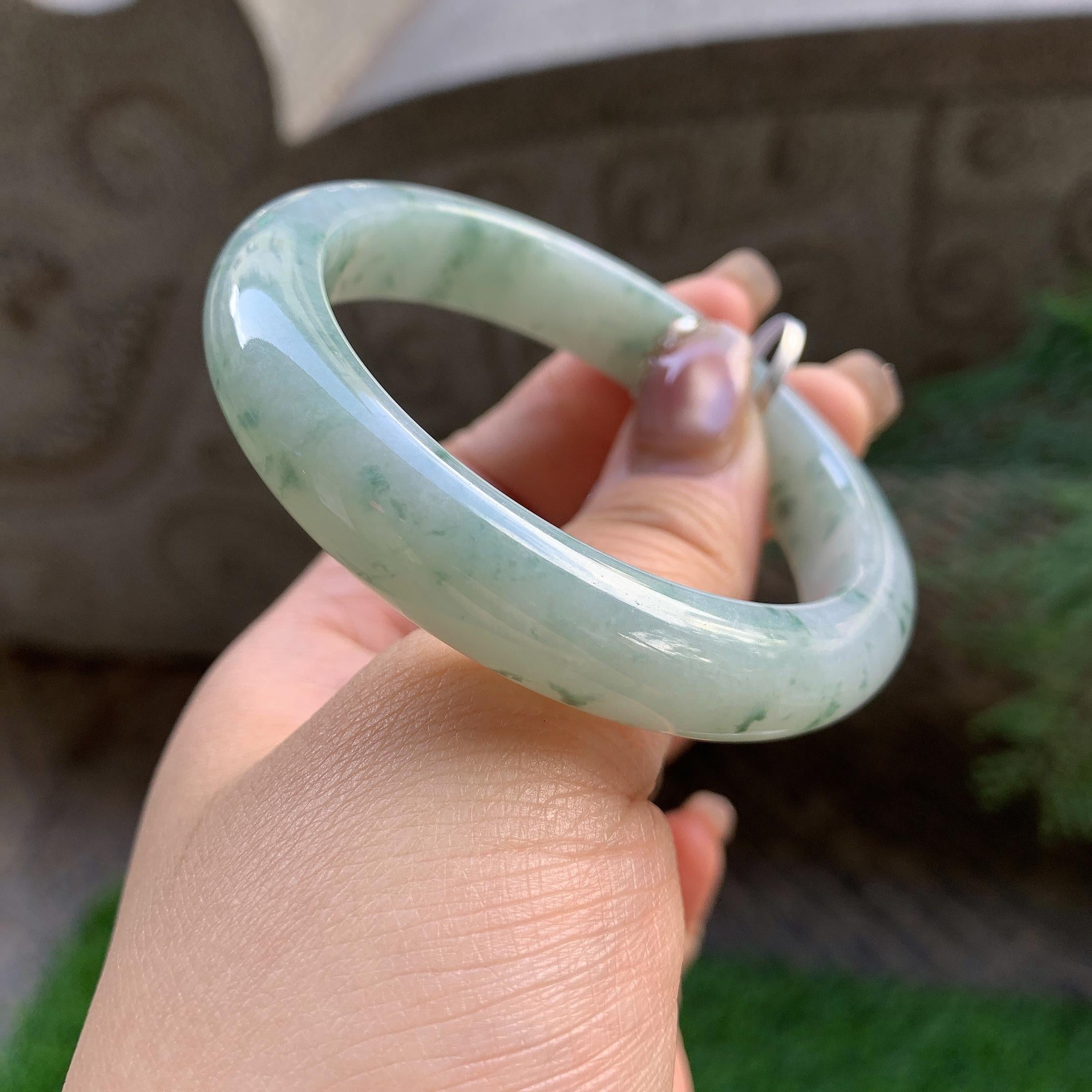 糯种飘花平安镯（54mm）（yc293324）