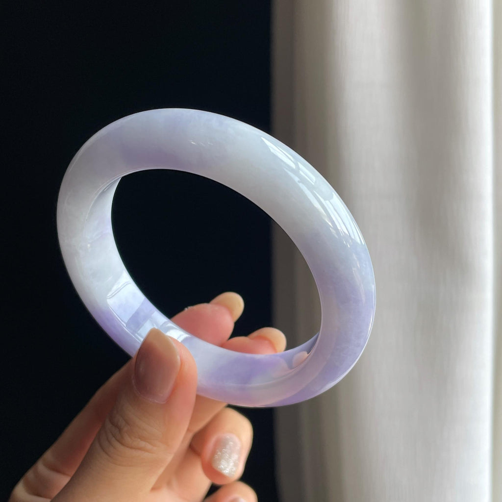 糯冰紫罗兰翡翠平安镯（57.5mm）（yc413684）