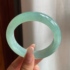 糯冰种晴底翡翠平安镯（56mm）（yc200656）