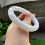 细糯种淡粉底圆条手镯（54.3mm）（yc304774）
