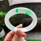 细糯种飘阳绿平安镯（56.5mm）（yc254093）