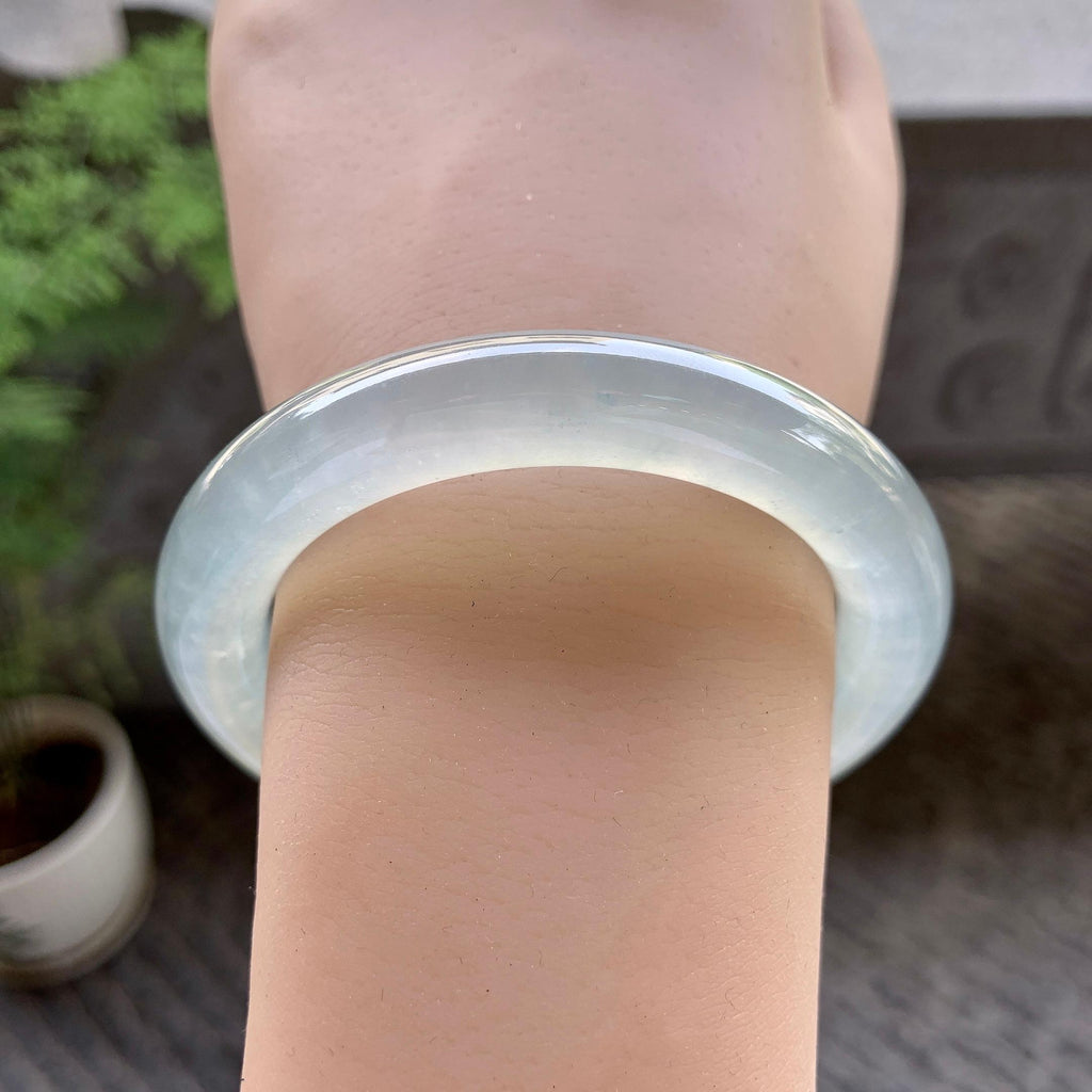 冰种淡晴底圆条手镯（53mm）