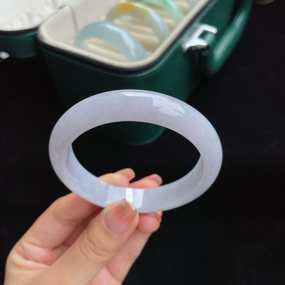 糯冰紫罗兰翡翠手镯（56.6mm）（yc017018）