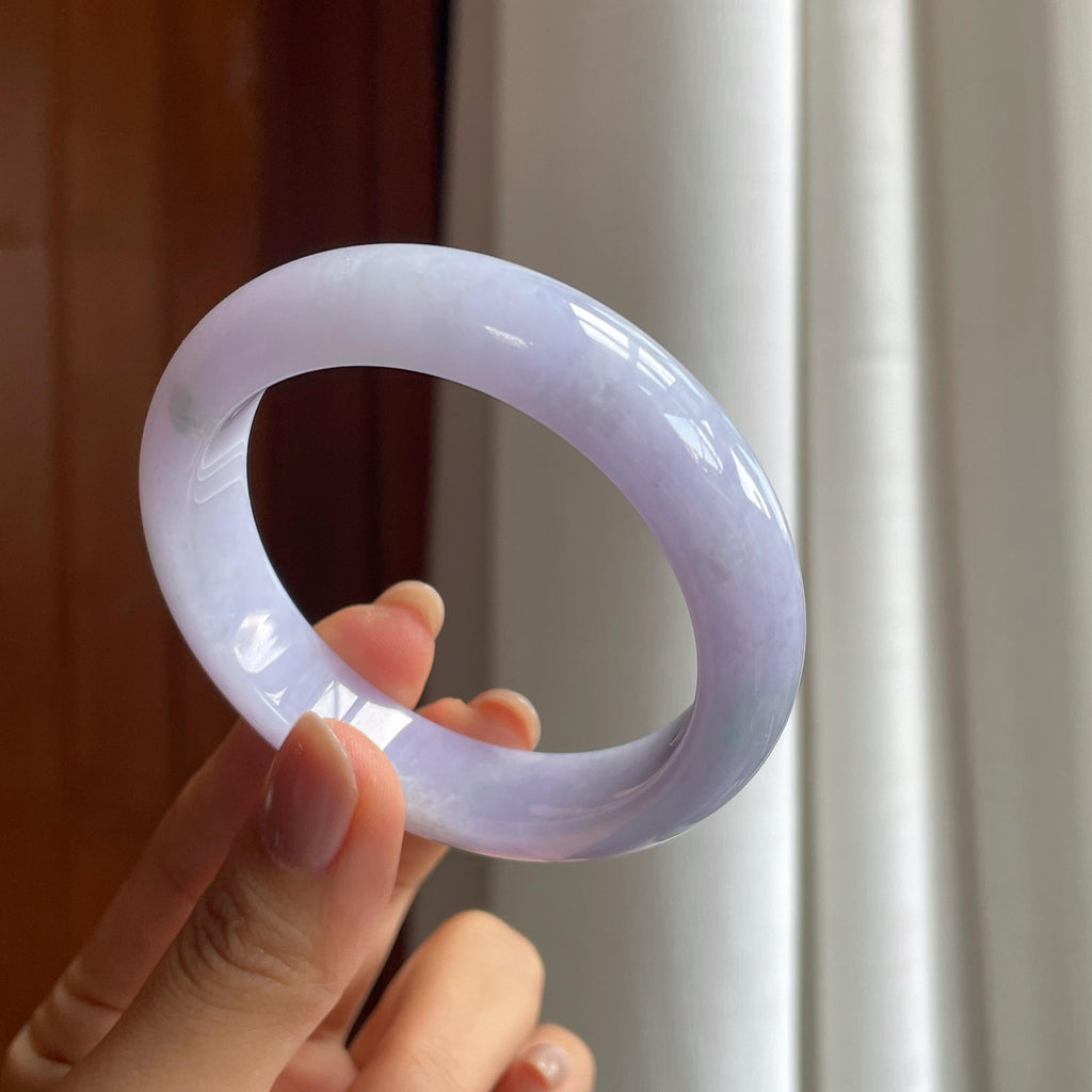 糯冰紫罗兰翡翠平安镯（54.5mm）（yc406236）