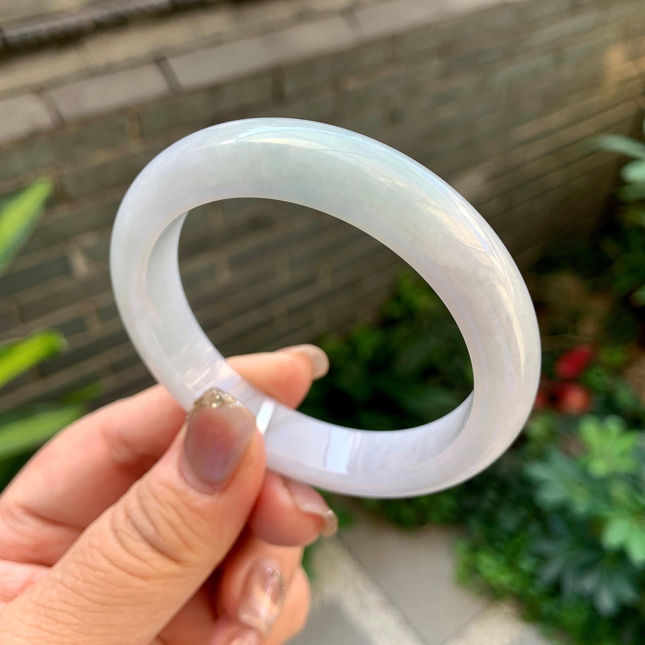 细糯种无色平安镯（53.8mm）（yc291721）