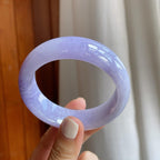 糯冰紫罗兰宽版翡翠平安镯（56.5mm）（yc254959）