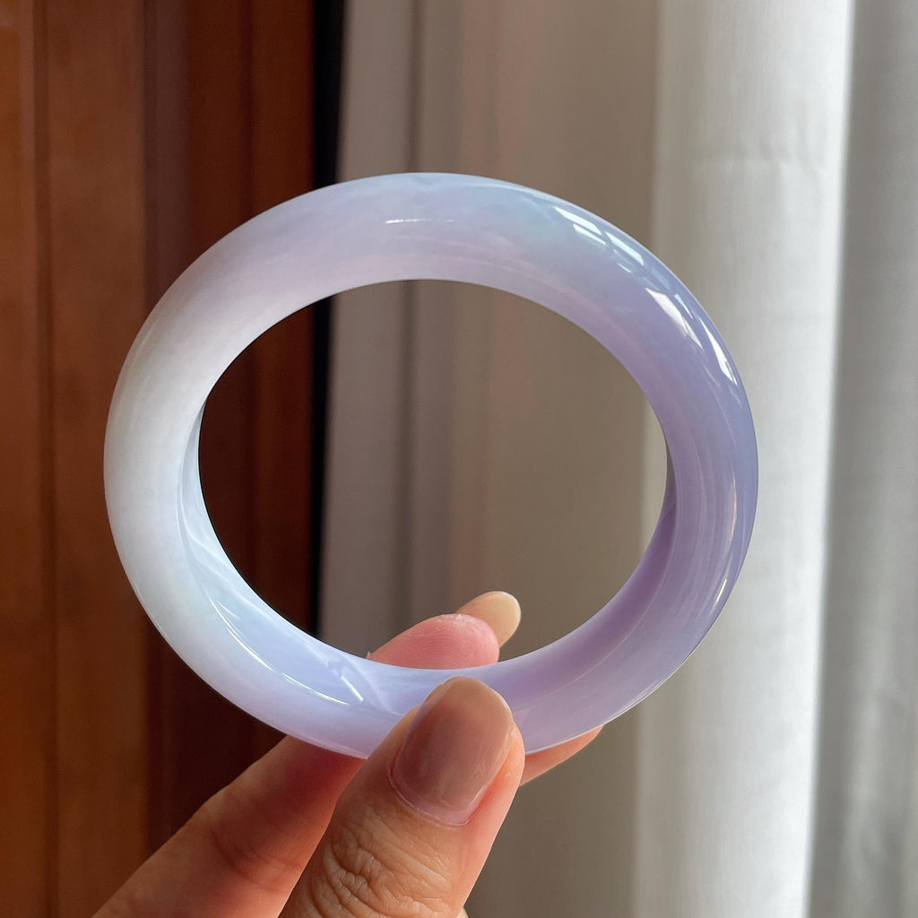 糯冰紫罗兰翡翠平安镯(58.5mm)（yc415422）