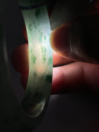 糯冰种飘花平安镯（57.7mm）（yc233900）