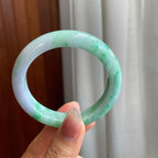 糯冰飘花翡翠平安镯（51.4mm）（yc316095）