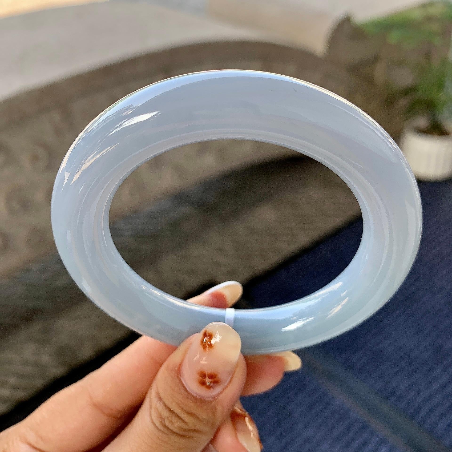 细糯种紫罗兰圆条手镯（54.4mm）（yc249407）