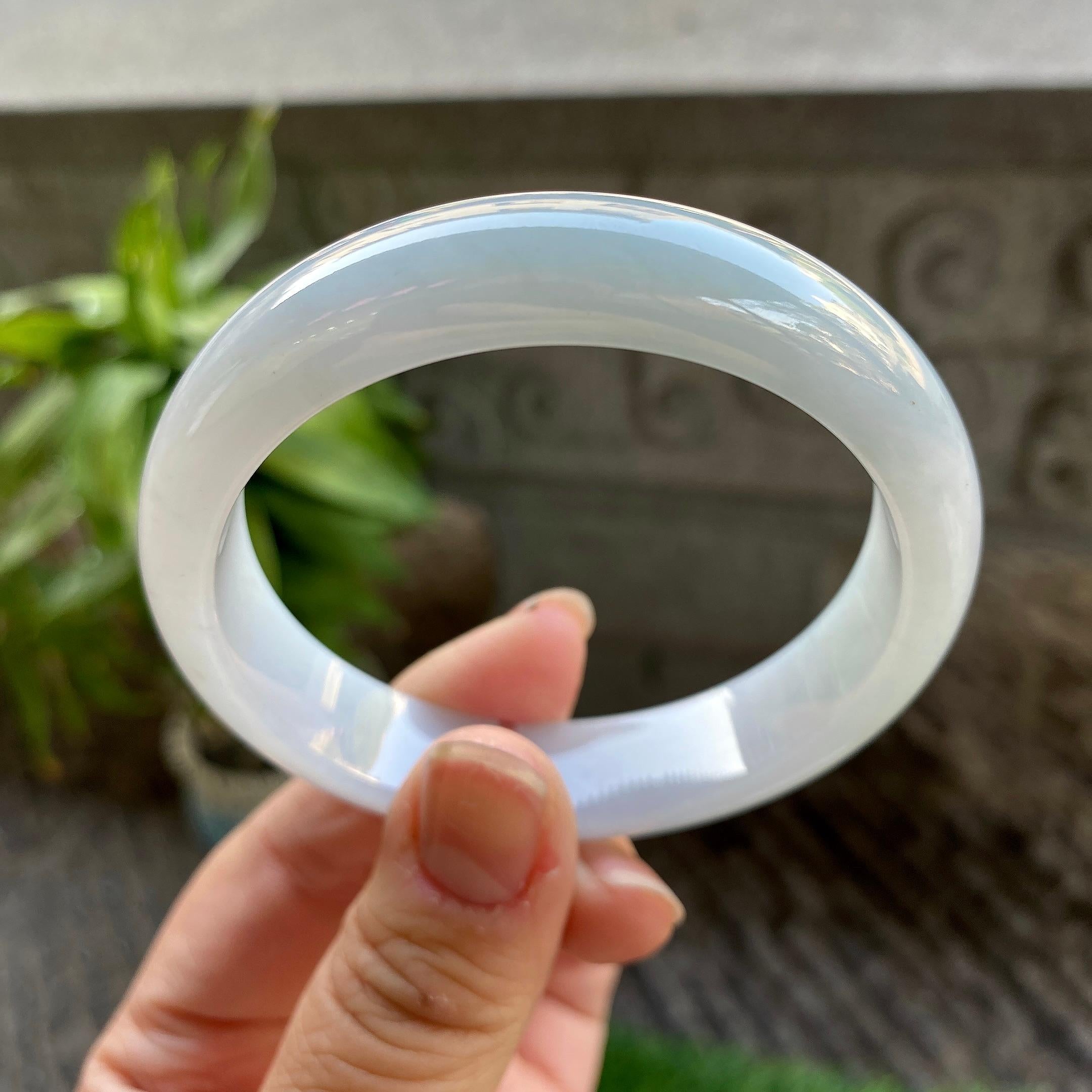 细糯种淡晴底平安镯（56.5mm）（yc311868）