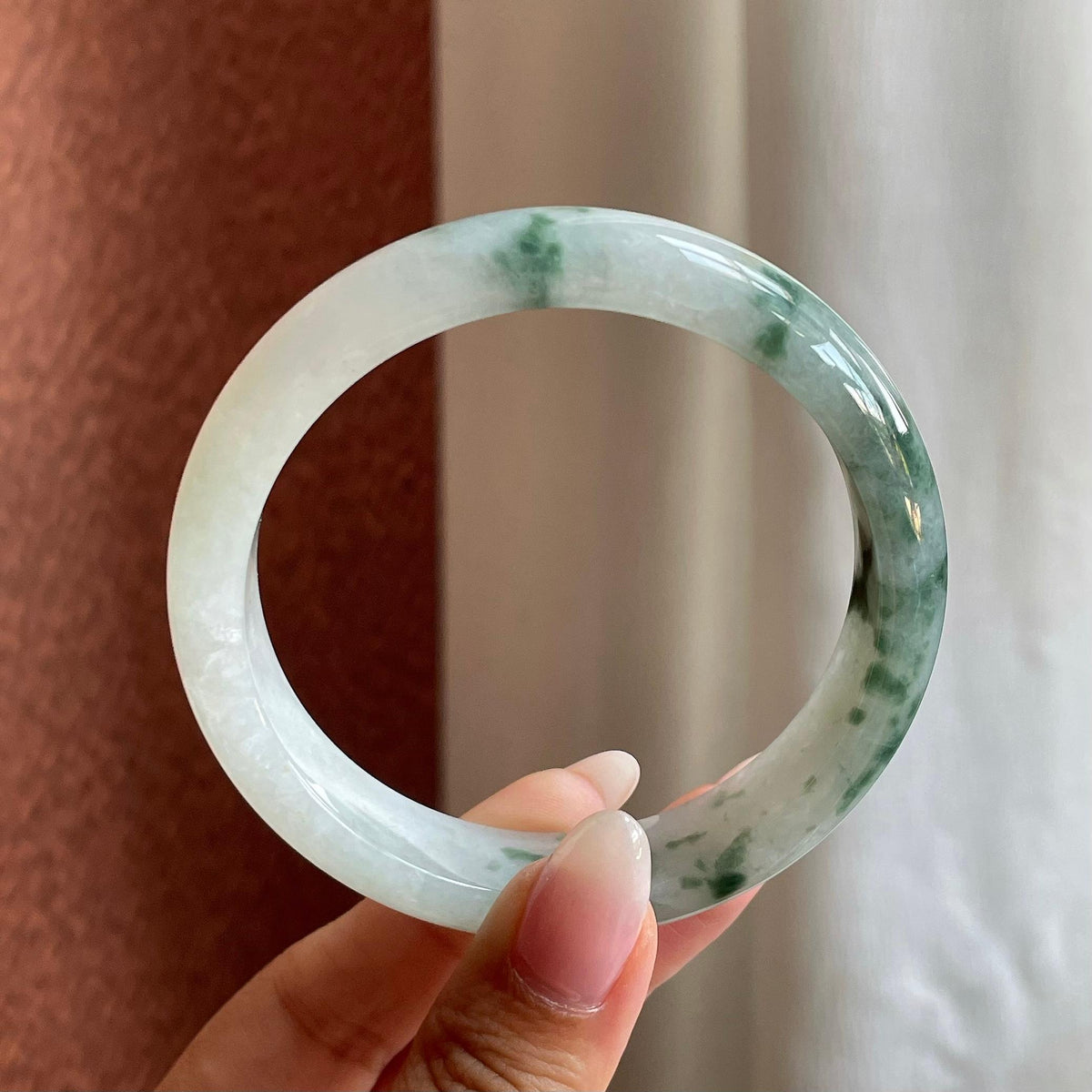 糯冰飘花正圈平安镯 56圈（yc729391）