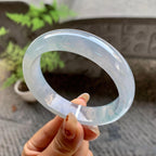 糯冰种飘花宽版轮胎手镯（57.2mm）（yc246619）