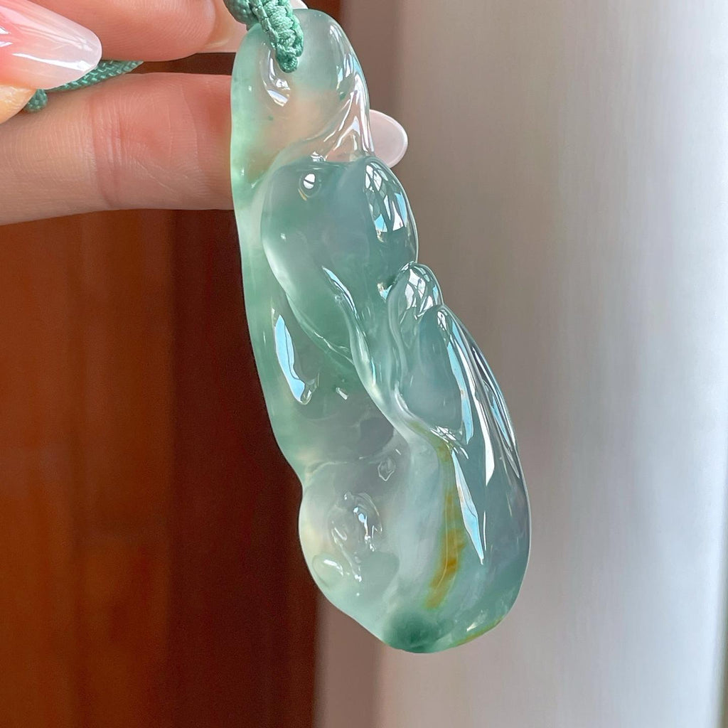 高冰种蓝底飘花翡翠悟道（yc312846）