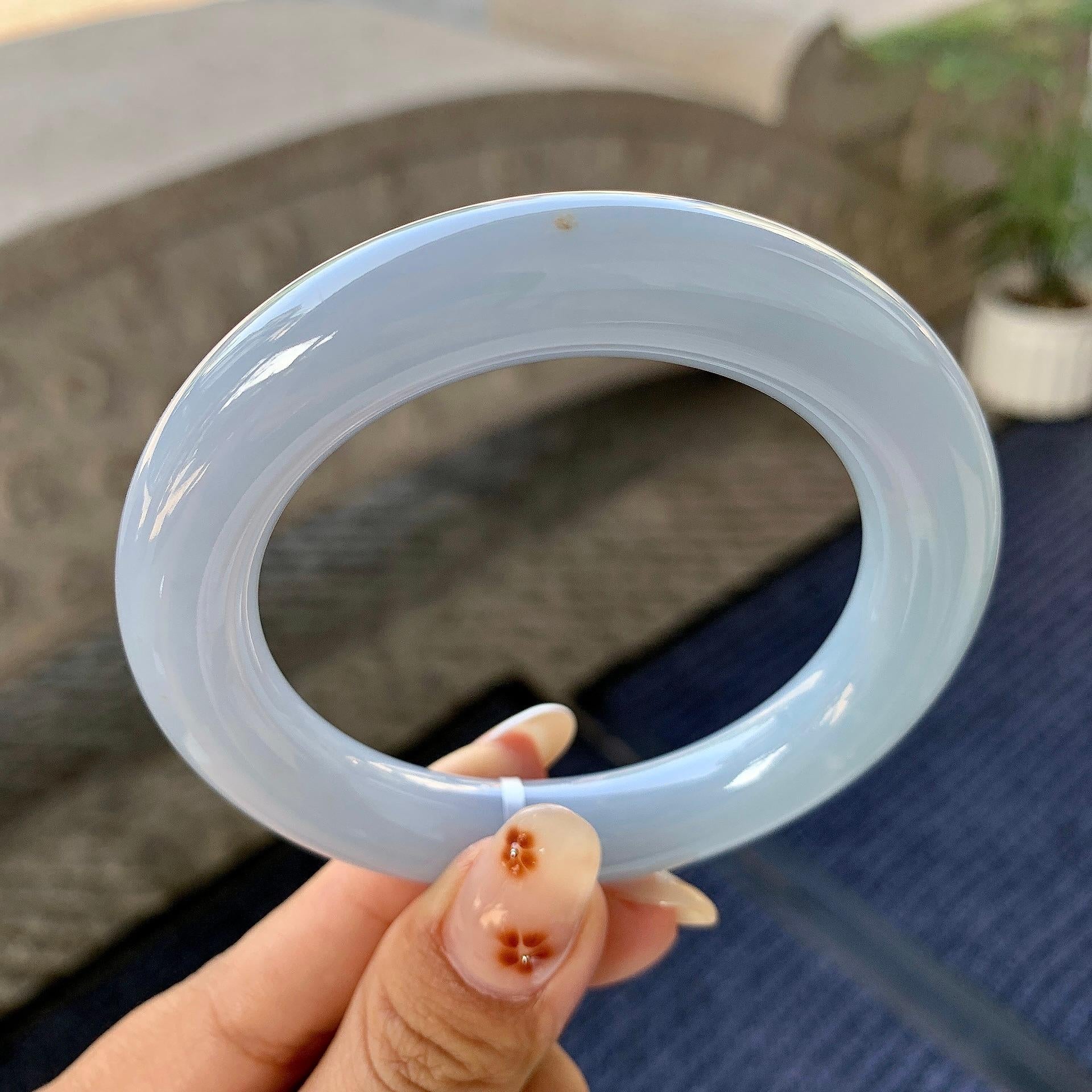 细糯种紫罗兰圆条手镯（54.4mm）（yc249407）