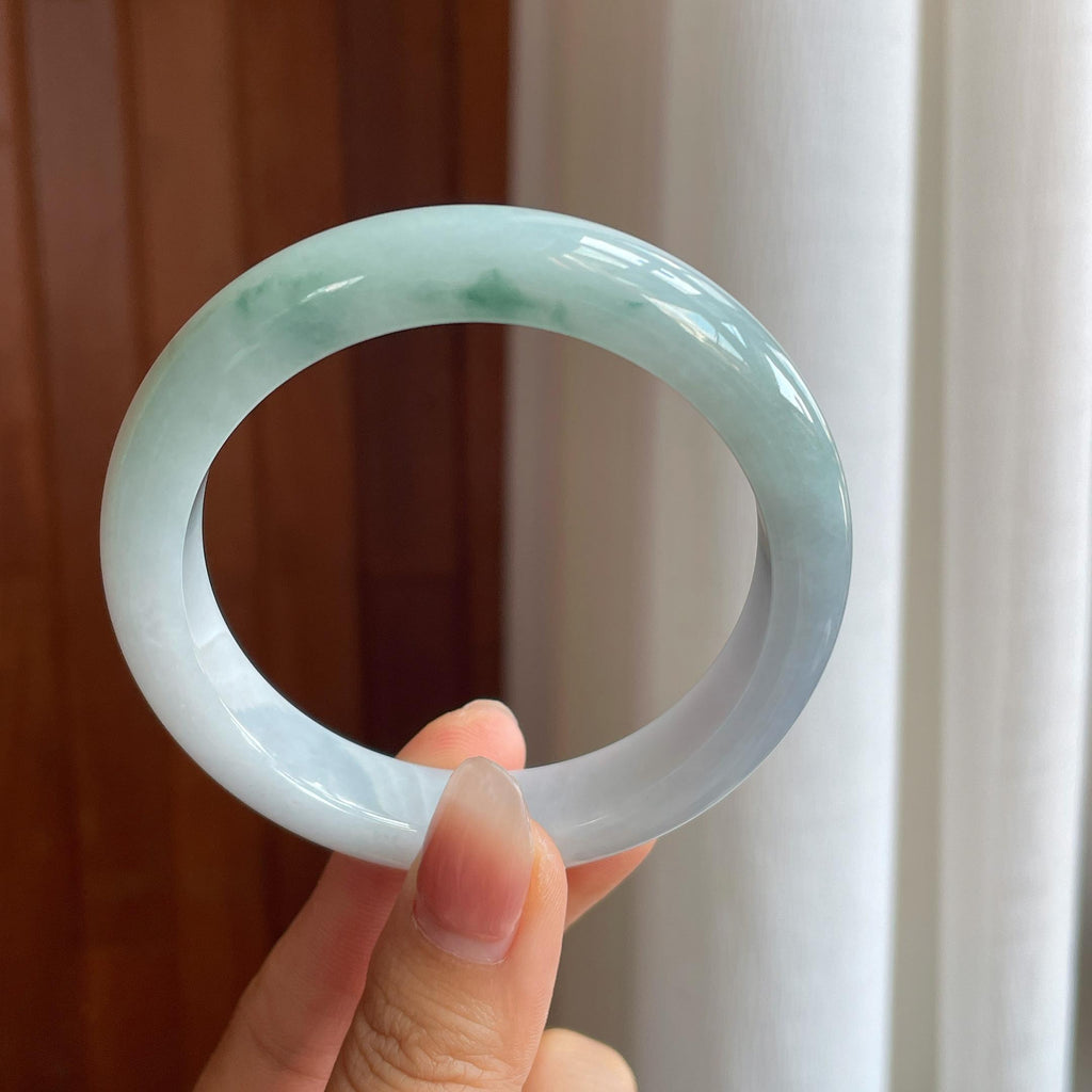 糯冰飘花翡翠平安镯（57.2mm）（yc313908）
