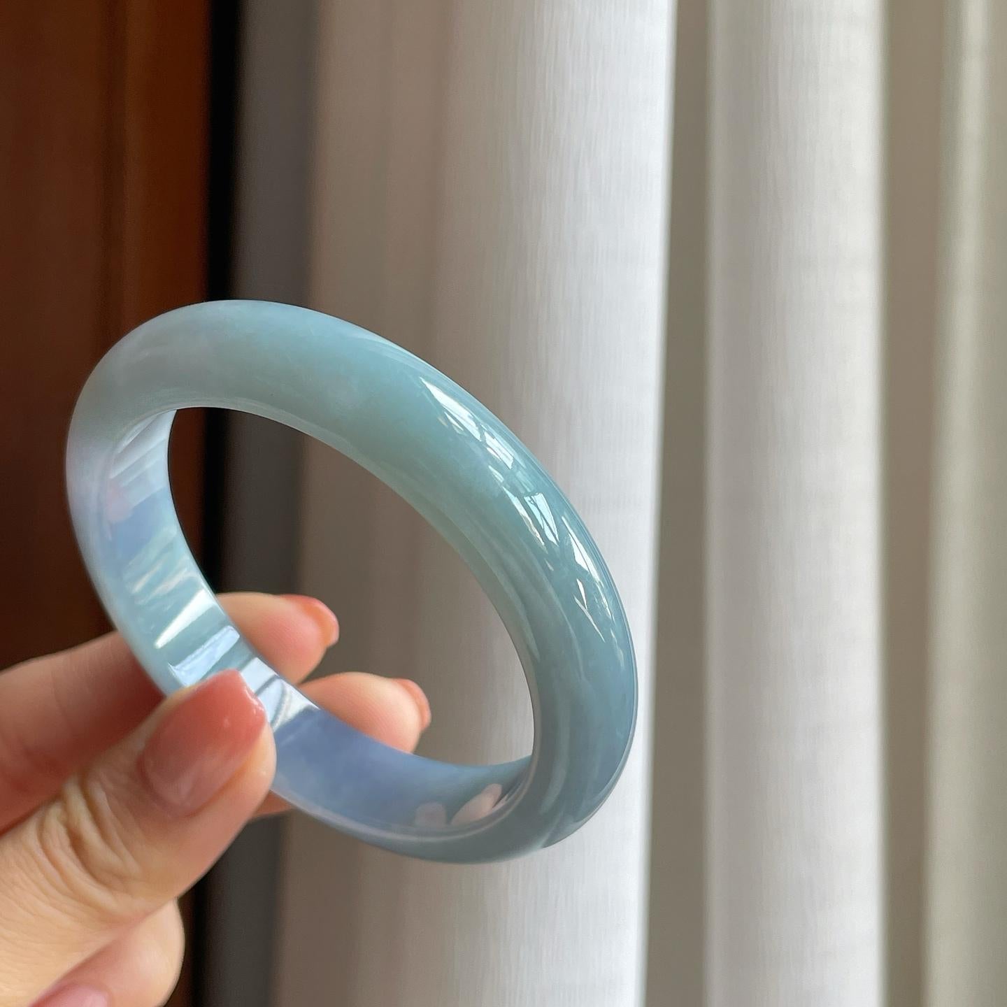 糯冰紫罗兰翡翠平安镯（54.5mm）（yc310310）