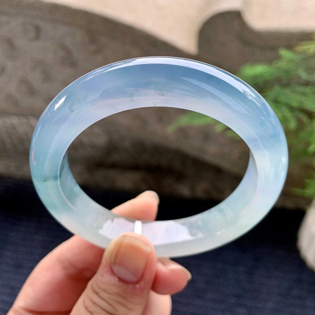 冰种紫罗兰平安镯（58.4mm）（yc253067）