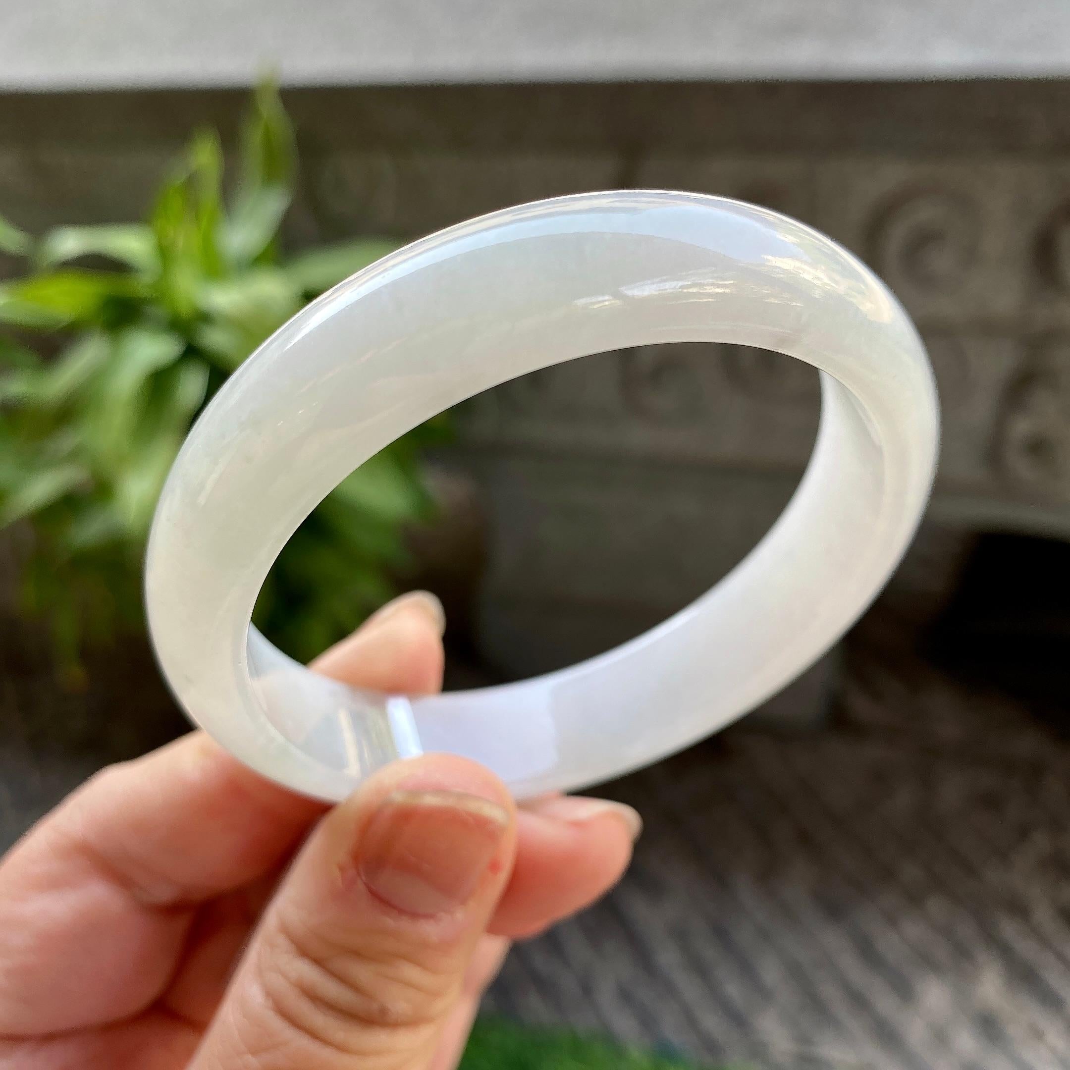 细糯种无色平安镯（56.3mm）（yc311022）
