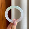 冰种淡椿彩翡翠圆条手镯（52mm）（yc287980）