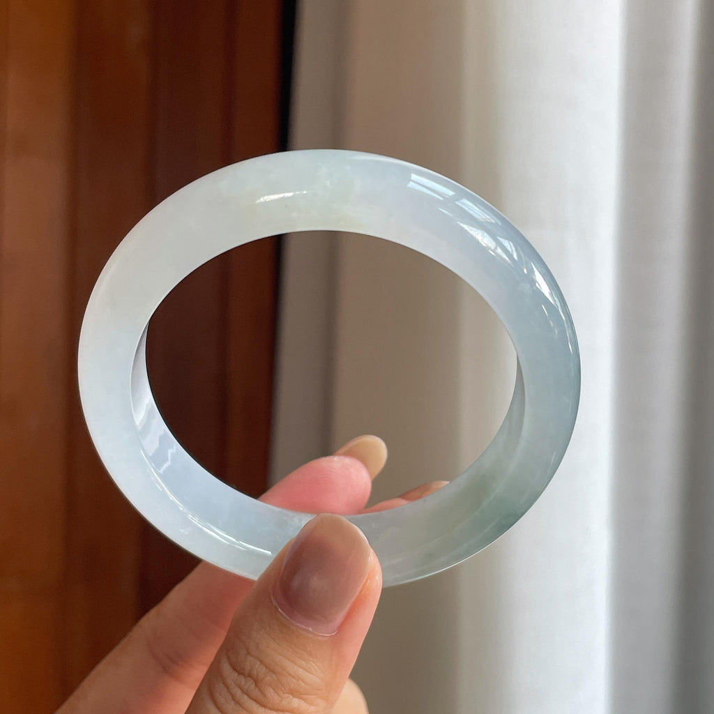 糯冰飘花翡翠平安镯（56.2mm）（yc415364）