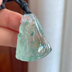 冰种飘花翡翠无事牌（yc257264）