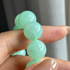 糯冰果绿翡翠珠串手串（yc436445）