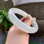 糯冰种飘花平安镯（59.8mm）（yc307332）