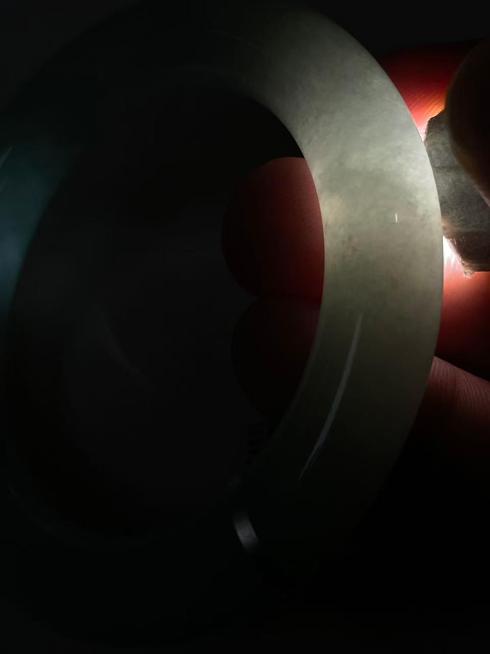 细糯种淡晴底圆条手镯（57.6mm）（yc223963）