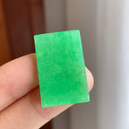 糯冰满绿翡翠无事牌（yc257253）