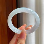 糯冰淡底色翡翠贵妃镯（53.7mm）（yc358327）