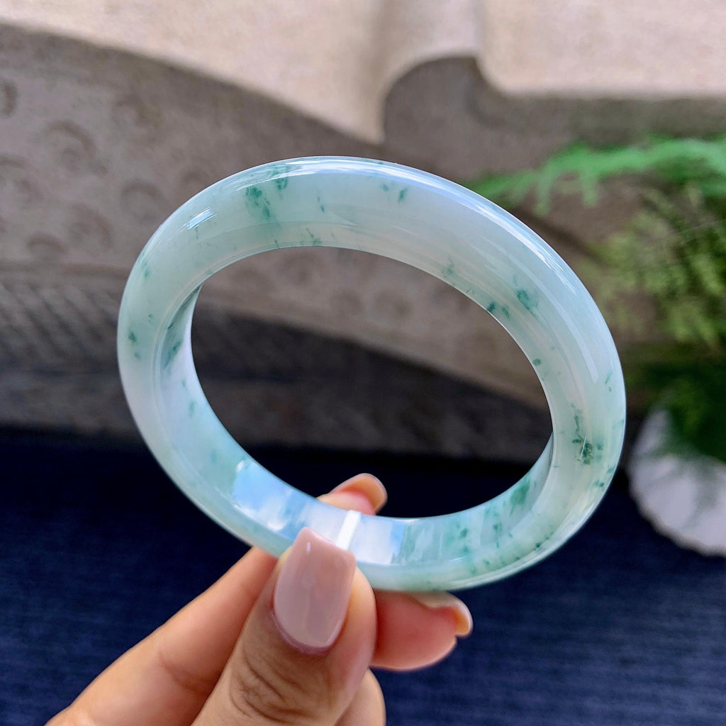 细糯种飘花平安镯（55.5mm）（yc223960）