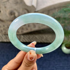 细糯种晴底飘红翡圆条手镯（55.2mm）（yc248093）