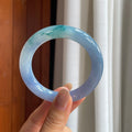 糯冰紫罗兰飘花圆条手镯（53mm）（yc422965）