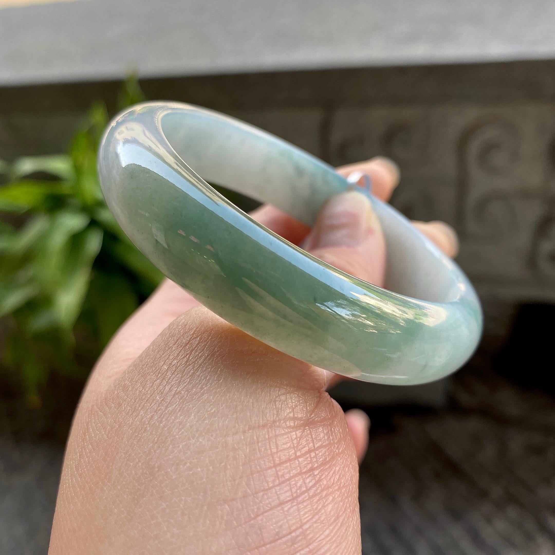 细糯种半山水平安镯（57mm）（yc311026）