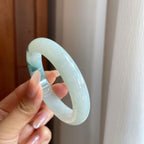 糯冰飘花翡翠平安镯（55.7mm）（yc279380）