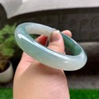 糯冰种飘花平安镯（58.2mm）（yc231097）