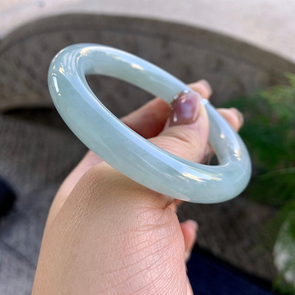细糯种淡晴底圆条手镯（53.3mm）（yc274588）