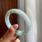 糯冰飘花翡翠平安镯（57.8mm）（yc316583）