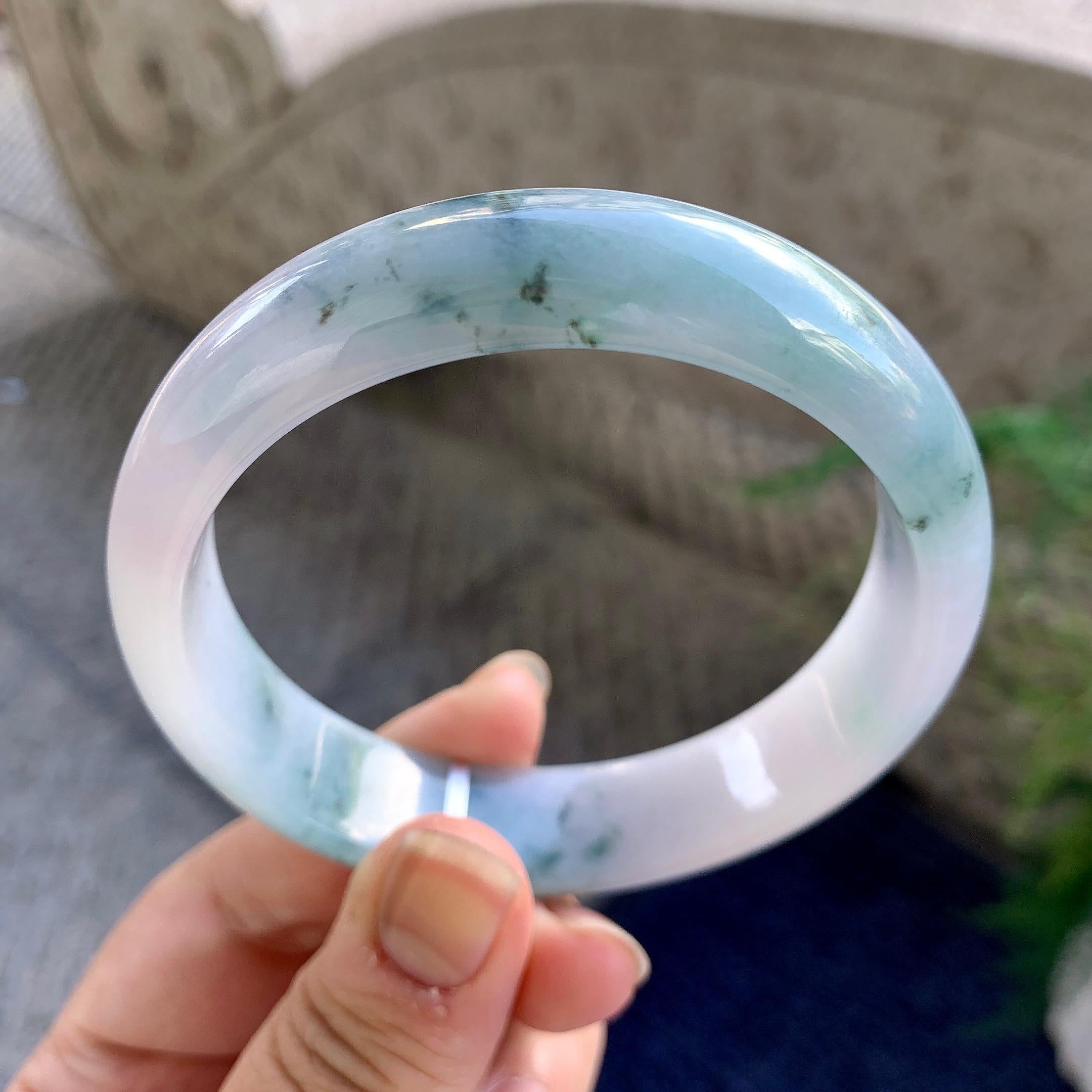糯种飘花宽版轮胎手镯（62mm）（yc223238）
