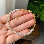 镀金镶细糯种无色手链（yc220688）